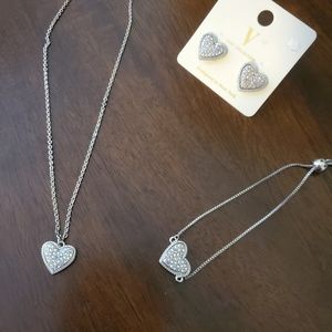 SOLD. Heart jewelry set